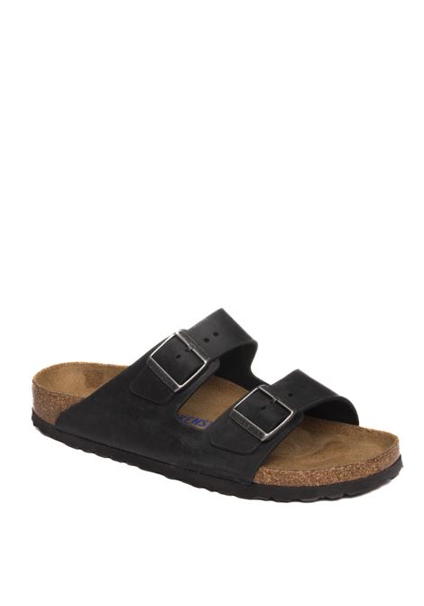 black oiled arizona sfb sandal BIRKENSTOCK | ARIZONA SFB752483-BLACK